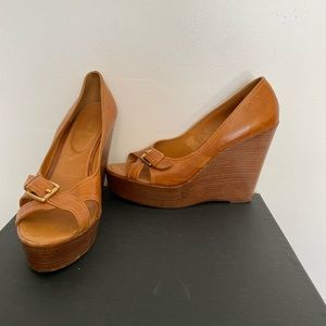 BCBGMAXAZRIA Open-Toe Wedges